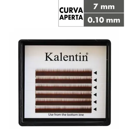 Kalentin Extensión de Cejas Curl I Brown 7mm